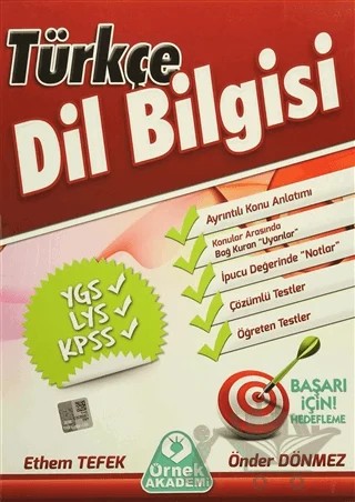Türkçe Dil Bilgisi – Ethem Tefek, Önder Dönmez – Örnek Akademi kitap kapağı