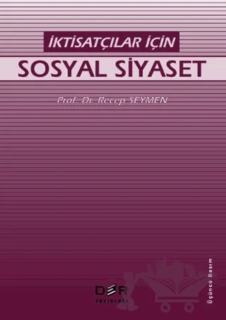 İktisatçılar İçin Sosyal Siyaset – Recep Seymen – Der Yayınları kitap kapağı
