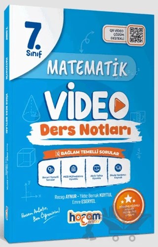 7. Sınıf Matematik Video Ders Notları (Maarif Model) – Recep Aynur, Yıldız Berrak Kuytul, Emre Eseryel – Hocam Anlatır kitap kapağı