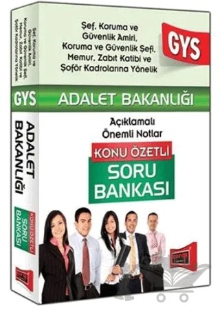 GYS Adalet Bakanlığı Şef, Koruma ve Güvenlik Amiri İçin Konu Özetli Soru Bankası – Kolektif – Yargı Yayınevi kitap kapağı