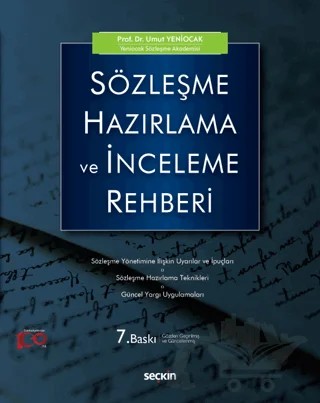 Sözleşme Hazırlama ve İnceleme Rehberi – Umut Yeniocak – Seçkin Yayıncılık kitap kapağı