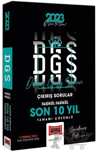2023 DGS Son 10 Yıl Tamamı Çözümlü Fasikül Fasikül Çıkmış Sınav Soruları – Kolektif – Yargı Yayınevi kitap kapağı