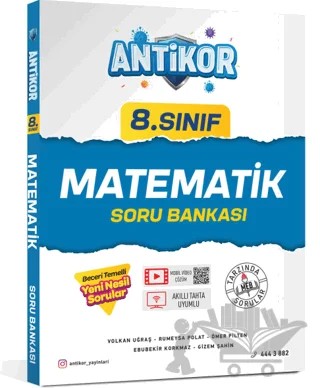 8. Sınıf Matematik Soru Bankası – Kolektif – Antikor Yayınları kitap kapağı