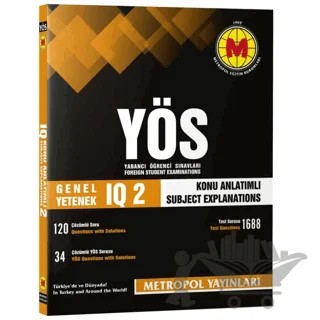YÖS Genel Yetenek IQ-2 Konu Anlatımlı Örnek Çözümlü – Kolektif – Metropol Yayınları kitap kapağı