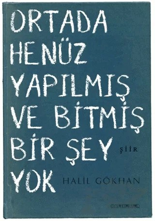 Ortada Henüz Yapılmış ve Bitmiş Bir Şey Yok – Halil Gökhan – Kafe Kültür Yayıncılık kitap kapağı