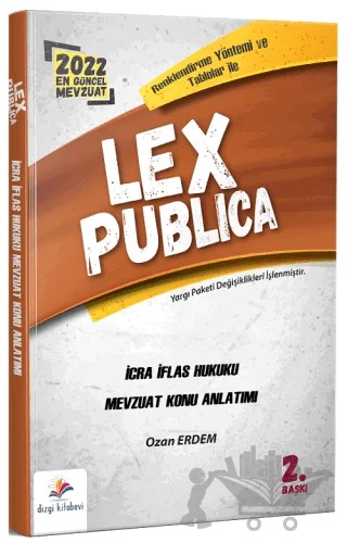 Lex Publica İcra İflas Hukuku Adli Hakimlik Mevzuat Konu Anlatımı – Ozan Erdem – Dizgi Kitap kitap kapağı