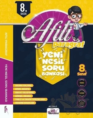 8. Sınıf Paragraf Afili Soru Bankası – Ali Ünlü – Efx Akademi Yayınları kitap kapağı