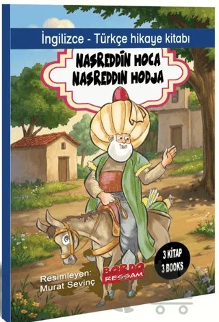 Nasrettin Hoca İngilizce Türkçe Hikaye Seti – Yusuf Yakup Sevinç – Bordo Ressam kitap kapağı