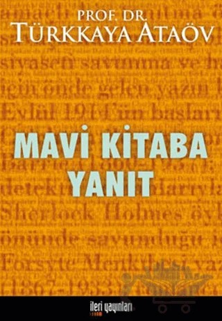 Mavi Kitaba Yanıt – Türkkaya Ataöv – İleri Yayınları kitap kapağı