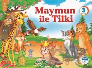 Maymun ile Tilki - 3 Boyutlu Kitap – Mehmet Orhan – Martı Çocuk Yayınları kitap kapağı