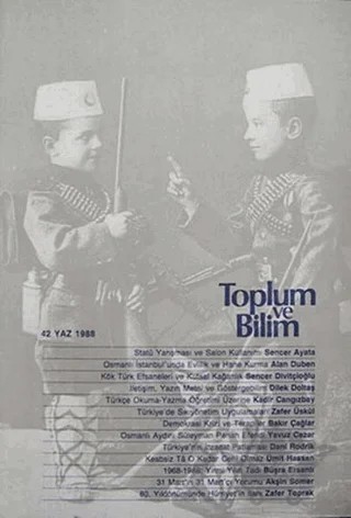 Toplum ve Bilim Sayı: 42 Yaz 1988 – Birikim Yayınları kitap kapağı