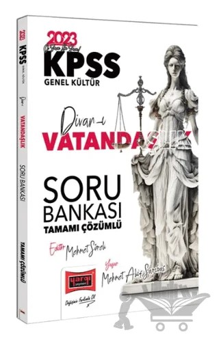 Yargı Yayınları 2023 KPSS Divan-ı Vatandaşlık Tamamı Çözümlü Soru Bankası – Mehmet Akif Sarıbaş – Yargı Yayınevi kitap kapağı