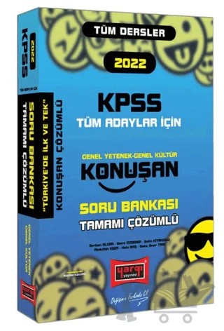 2022 KPSS Genel Yetenek Genel Kültür Tüm Dersler Tamamı Çözümlü Konuşan Soru Bankası – Kolektif – Yargı Yayınevi kitap kapağı