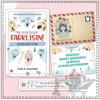 Çocuklar İçin Psikolojik Destek Serisi - Çocuklarda Otizm - Kartpostal ve Ayraç – Emily R. Greenfield – Nesnel Yayınları kitap kapağı