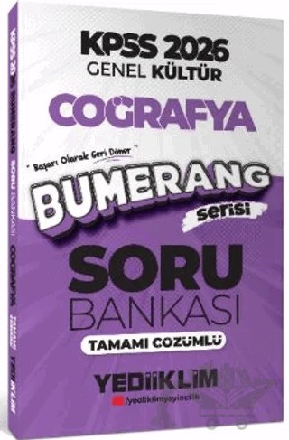 2026 KPSS Genel Kültür Bumerang Coğrafya Tamamı Çözümlü Soru Bankası – Kollektif – Yediiklim Yayınları kitap kapağı