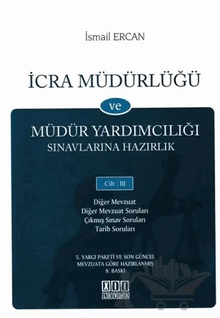 İcra Müdürlüğü ve Müdür Yardımcılığı Sınavlarına Hazırlık (3 Kitap Takım) – İsmail Ercan – On İki Levha Yayınları kitap kapağı