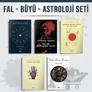 Fal Büyü Astroloji Seti (5 Kitap) – Sepharial, Aleister Crowley, Charles Godfrey Leland, Rosa Baughan – Gece Kitaplığı kitap kapağı