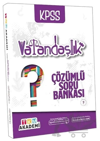 KPSS Vatandaşlık Soru Bankası Çözümlü – Kolektif – TKM Akademi kitap kapağı