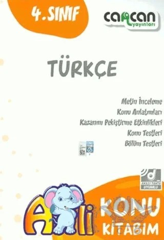4. Sınıf Türkçe Konu Kitabım – Kolektif – Cancan Yayınları kitap kapağı