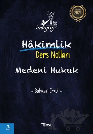 İmtiyaz Hakimlik Ders Notları Medeni Hukuk – Bahadır Erkol – Temsil Kitap kitap kapağı