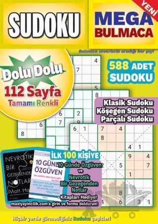 Mega Sudoku Bulmaca 20 – Bertan Kodamanoğlu – Maxi Yayıncılık kitap kapağı