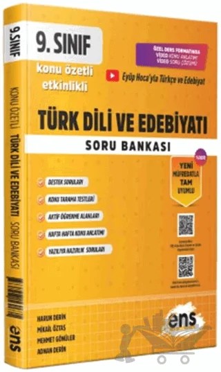 9. Sınıf Türk Dili ve Edebiyatı Etkinlikli Soru Bankası – Harun Derin, Mikail Öztaş, Mehmet Yurduseven – ENS Yayınları kitap kapağı