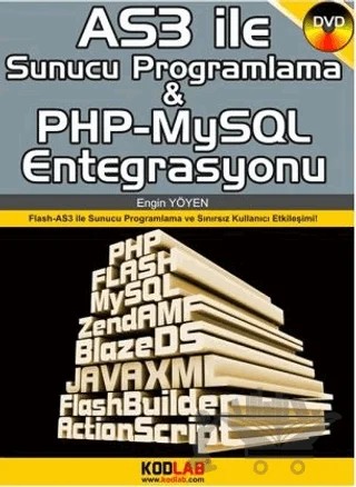 AS3 İle Sunucu Programlama ve PHP-MySQL Entegrasyonu – Engin Yöyen – Kodlab Yayın Dağıtım kitap kapağı