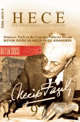 Hece Aylık Edebiyat Dergisi Necip Fazıl Kısakürek Özel Sayısı Sayı: 9 - 97 (Ciltsiz) – Hece Dergisi kitap kapağı