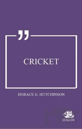 Cricket – Horace G. Hutchinson – Serüven Yayınevi kitap kapağı