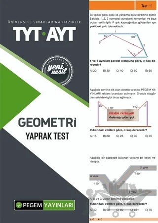 TYT-AYT Geometri Yaprak Test – Kolektif – Pegem Akademi Yayıncılık kitap kapağı