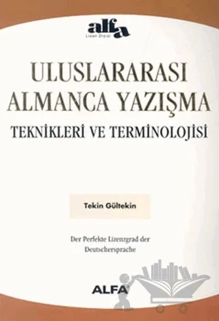 Uluslararası Almanca Yazışma – Tekin Gültekin – Alfa Yayınları kitap kapağı
