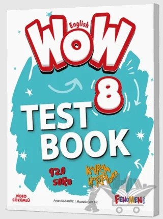 Wow 8 English Test Book – Ayten Karagöz, Mustafa Çaylan – Fenomen Yayınları kitap kapağı
