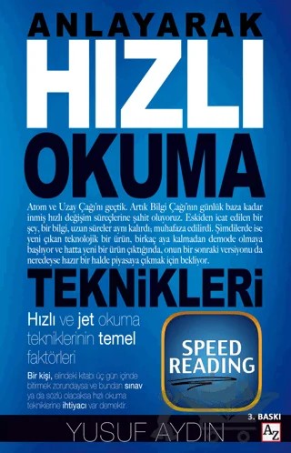 Anlayarak Hızlı Okuma Teknikleri – Yusuf Aydın – Az Kitap kitap kapağı
