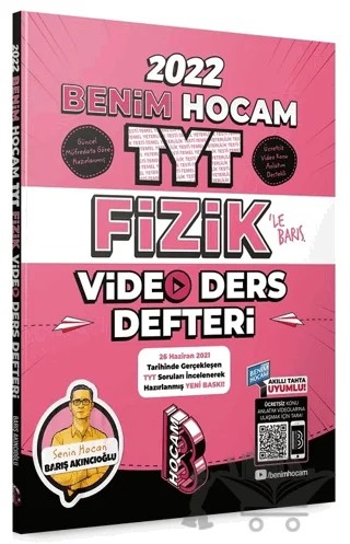 2022 TYT Fizik Video Ders Defteri – Barış Akıncıoğlu – Benim Hocam Yayınları kitap kapağı