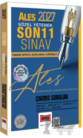 2027 ALES Sözel Yetenek Son 11 Sınav Tamamı Çözümlü Çıkmış Sorular – Kolektif – Yargı Yayınevi kitap kapağı