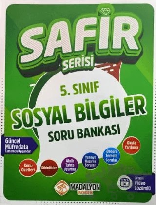 5. Sınıf Safir Serisi Sosyal Bilgiler Soru Bankası – Kolektif – Madalyon Yayınları kitap kapağı
