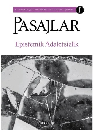 Pasajlar Sosyal Bilimler Dergisi Sayı: 15 - Epistemik Adaletsizlik – Pasajlar Sosyal Bilimler Dergisi kitap kapağı