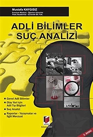 Adli Bilimler Suç Analizi – Mustafa Kaygısız – Adalet Yayınevi kitap kapağı