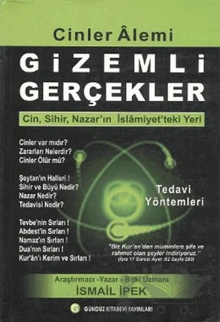 Cinler Alemi: Gizemli Gerçekler – İsmail İpek – Gündüz Kitabevi Yayınları kitap kapağı