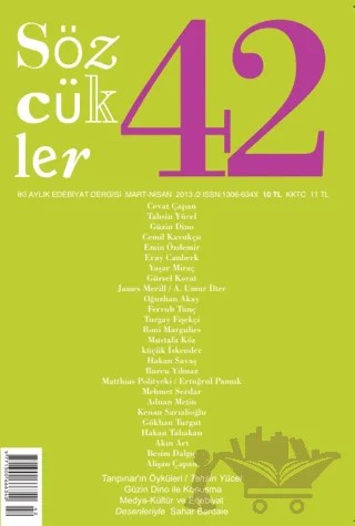 Sözcükler Dergisi Sayı: 42 Mart - Nisan 2013 – Sözcükler Yayınları kitap kapağı