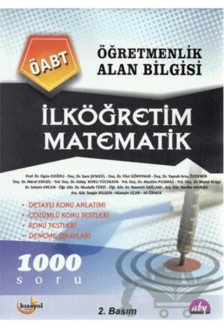 Öğretmenlik Alan Bilgisi - İlköğretim Matematik ÖABT – Kolektif – Alan Bilgisi Yayınları kitap kapağı