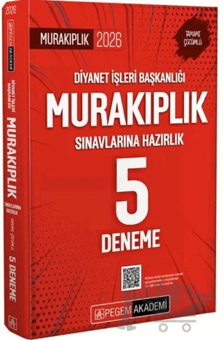2026 Diyanet İşleri Başkanlığı Murakıplık Sınavlarına Hazırlık Tamamı Çözümlü 5 Deneme – Kolektif – Pegem Akademi Yayıncılık kitap kapağı