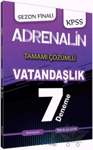 KPSS Adrenalin Vatandaşlık Tamamı Çözümlü Soru Bankası – Umut Yazıcı – Tercih Akademi Yayınları kitap kapağı
