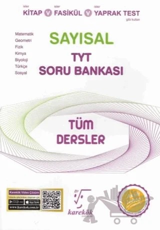 TYT Sayısal Tüm Dersler Soru Bankası – Murat Kalelioğlu – Karekök Yayıncılık kitap kapağı