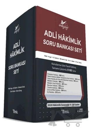 2021 İmtiyaz - Adli Hakimlik Soru Bankası Seti (11 Kitap Takım) – Ali Sakinci, Bahadır Erkol, Emin Kalkan, Erhan Güneş, Metin Kaya – Temsil Kitap kitap kapağı