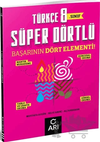 8. Sınıf Türkçe Süper Dörtlü Soru Bankası – Selvi Ardıç, Mustafa Aygün, Ali Karakan – Arı Yayıncılık kitap kapağı
