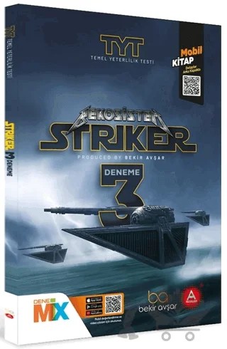Striker TYT 3`lü Deneme Tamamı Video Çözümlü – Bekir Avşar – A Yayınları kitap kapağı