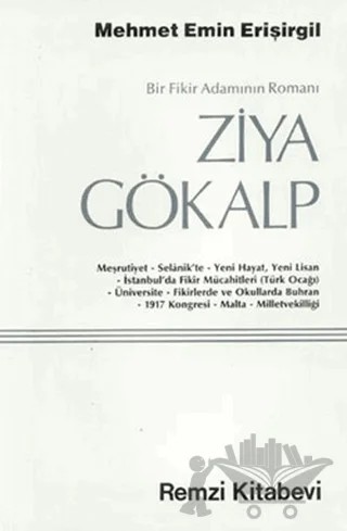 Ziya Gökalp – Mehmet Emin Erişirgil – Remzi Kitabevi kitap kapağı