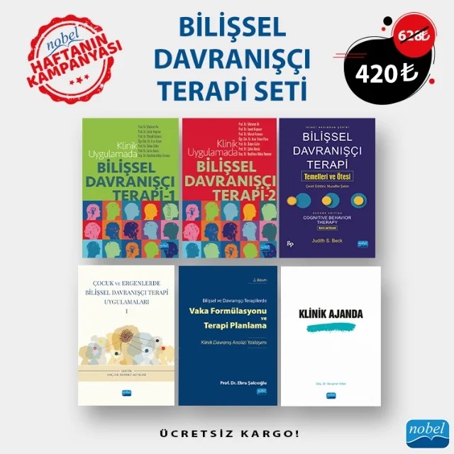 BİLİŞSEL DAVRANIŞÇI TERAPİ SETİ – Mehmet Ak, İsmet Kırpınar, Murad Atmaca, Arzu Erkan Yüce, Özkan Güler, Şahin Kesici, Neslihan Akkişi Kumsar Mehmet Ak, Neslihan Akkişi Kumsar Judith S. Beck Muzaffer Şahin Aygül Tunç Aksan, Hakan Öğütlü, Mehmet Ali Yıldız – Haftanın Kampanyası kitap kapağı