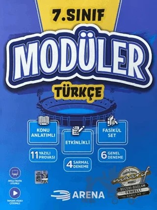 7. Sınıf Türkçe Modüler Konu Anlatımlı Etkinlikli 6 Deneme – Kolektif – Arena Yayınları kitap kapağı